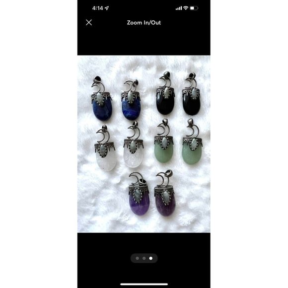 Crescent Moon Adventurine ABUNDANCE Necklace - Picture 3 of 3